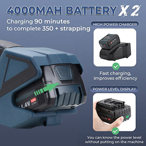 เครื่องรัดสายพลาสติก Willie Pak V2 แรงดึงสูง ใช้แบตเตอรี่ สำหรับงานหนัก พื้นผิวโค้งงอ ใช้งานง่าย - Product Image 5
