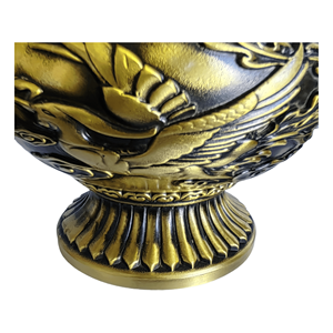 Théière en laiton personnalisée avec Dragon et <span class=keywords><strong>Phoenix</strong></span> Motifs en relief Ornement artisanal en cuivre Produit d'artisanat en métal - Product Image 6