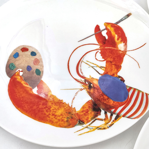 Assiettes <span class=keywords><strong>de</strong></span> présentation en porcelaine écologiques à motif <span class=keywords><strong>de</strong></span> fruits <span class=keywords><strong>de</strong></span> <span class=keywords><strong>mer</strong></span> et <span class=keywords><strong>de</strong></span> la vie marine, design personnalisé, lot d'assiettes, décoration d'intérieur, service <span class=keywords><strong>de</strong></span> table - Product Image 3