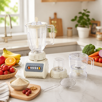 Huishoudelijke blender 4-in-1 blenderkit 1500ml 300W met molen Smoothie Maker Fruitpers Keuken