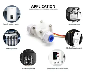Medidor de fluxo de água para dispensador de água, sensor de fluxo de água de alta qualidade, efeito Hall, 3-24V, 0,3-3,0L/min