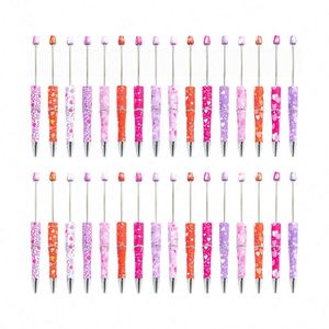 Personalized DIY Heart Beaded Ballpoint Pen for <b>Creative</b> Valentine's Day <b>Gift</b> Wholesale Customizable Design - Product Image 1