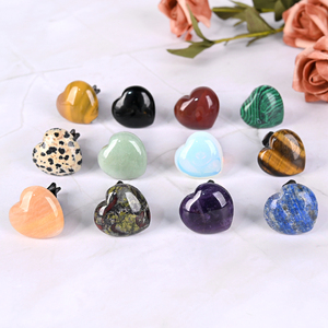High Quality Natural Healing Crystal Heart <b>Car</b> <b>Clip</b> Gemstone Heart Moon Ornament <b>Car</b> Accessory for Souvenir - Product Image 3