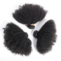 Extensions de cheveux humains naturels noirs de grade 10A, bouclés afro crépus, en gros, avec closure, extensions de cheveux vietnamiens bruts