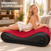 Fauteuil de relaxation incurvé en S luxueux et personnalisé en PVC, canapé gonflable ergonomique pour couple, coussin de yoga pour salon