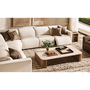 <span class=keywords><strong>Table</strong></span> <span class=keywords><strong>basse</strong></span> rectangulaire moderne en marbre pour salon - Product Image 4
