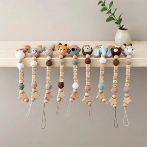 Cadena para <span class=keywords><strong>chupete</strong></span> <span class=keywords><strong>de</strong></span> bebé con diseño <span class=keywords><strong>de</strong></span> animales <span class=keywords><strong>de</strong></span> ganchillo, <span class=keywords><strong>de</strong></span> doble uso, soporte para <span class=keywords><strong>chupete</strong></span> y juguete mordedor para la dentición - Product Image 3