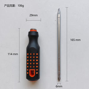 Destornillador de doble propósito, 6x100mm, acero al cromo vanadio, Phillips, cabeza plana, magnético, para reparación de electrodomésticos - Product Image 2