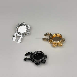 Ingrosso a 3 colori con bottoni a scatto a forma di fiore lucide perle artificiali in zirconi per camicie compleanni - Product Image 6