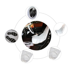 Housse de siège de voiture set <span class=keywords><strong>5</strong></span> en 1 Ensemble Propre Avion siège housse Jetable Housse de Siège En Plastique - Product Image 3