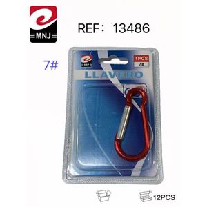 Mnj Llavero Carabiner 7# Red Aluminum Keychain 1Pcs Pack - Product Image 1