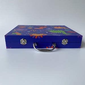 Childrens Toys <b>Organizer</b> Metal <b>Suitcase</b> Dinosaur Print Gift Box Rectangle 0-1l Capacity Wall Mounted Type - Product Image 4