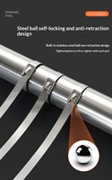 Abrazaderas de Cable de Acero Inoxidable 304L de 4.6x750mm, Abrazaderas Metálicas Resistentes para la Industria de Petróleo y Energía