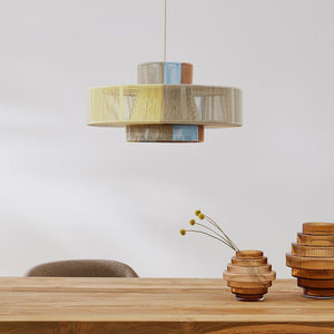 Lustre de style bohème rond E27 à six têtes, lampe à économie d'énergie pour la maison, le salon et la salle à manger - Product Image 2