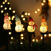 LED Weihnachtsbaum Fünfzackiger Stern Schneeflocken Schneemann Elch Gehstock Garten Outdoor Wasserdichte Feiertags-Rasenbeleuchtung