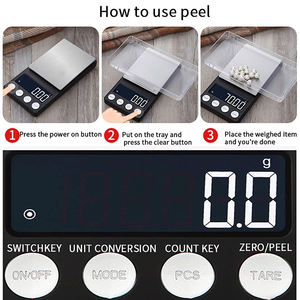 Changxie Factory Großhandel Pocket Digit <span class=keywords><strong>Scale</strong></span> 500g 0,01g Balance Elektronische Tasche Digital Diamond Jewelry <span class=keywords><strong>Scale</strong></span> - Product Image 3