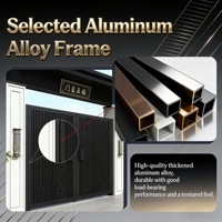 Portail coulissant en alliage d'aluminium, portail automatique électrique pour allée, portail de sécurité pour villa, portail coulissant en aluminium sur mesure