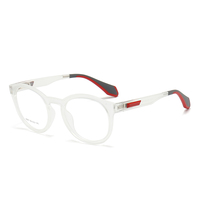 Monturas Ópticas Redondas sin Aro, Lentes de PC con Protección Anti Luz Azul, Gafas Deportivas de Color, Armazón TR90