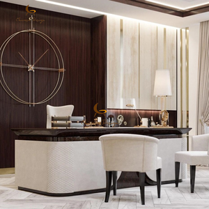 Moderno di lusso in legno solido Reception tavolo da tavolo <span class=keywords><strong>e</strong></span> sedia per la casa Cffice - Product Image 2