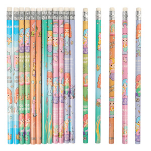 Cartoon Themed HB Pencils Standard Size Wooden School <b>Office</b> Supplies Digital <b>Printing</b> Safe For Kids Writing - Product Image 4