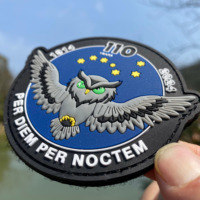 Insigne en caoutchouc PVC 3D personnalisé patch d'étiquette souple pour chapeaux Airsoft Sticks-Iron-on Hook Loop toile de silicone avec matériau principal en plastique
