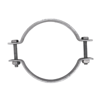 Collier de serrage pour poteau à quatre boulons en fer galvanisé pour système de quincaillerie de ligne aérienne, haute résistance à la traction, conception personnalisée disponible