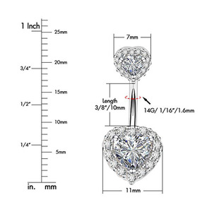 Anelli a ventre in <span class=keywords><strong>acciaio</strong></span> inox placcato oro rosa doppio zircone cuore <span class=keywords><strong>Piercing</strong></span> all'<span class=keywords><strong>ombelico</strong></span> gioielli in <span class=keywords><strong>acciaio</strong></span> <span class=keywords><strong>chirurgico</strong></span> per le occasioni di nozze - Product Image 3