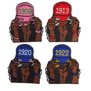 Écussons brodés personnalisés 1913-<span class=keywords><strong>1922</strong></span> pour sororité, à thermocoller ou à coudre, motif Black Girl, badges et appliques pour vestes, chapeaux, sacs - Product Image 1