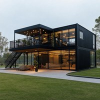Maison conteneur contemporaine en structure acier pour villas de villégiature, chalets d'hôtes et usage résidentiel