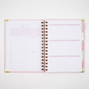 Cuaderno con impresión personalizada, Agenda de diario semanal A5 de color rosa con cubierta dura, planificador mensual, diario, Agenda, cuaderno en espiral, <span class=keywords><strong>2022</strong></span>, <span class=keywords><strong>2023</strong></span> - Product Image 5