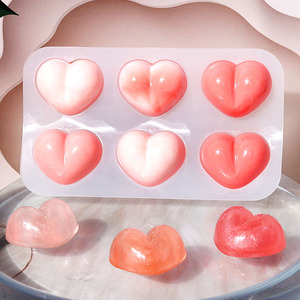 DIY Cute Heart-Shaped Butt Handmade Valentine's Day Chocolate Mold Crystal Epoxy Resin Craft Decoration <b>Accessories</b> - Product Image 3