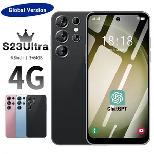 안드로이드 스마트 폰 S23 울트라 6.8 HD 휴대 전화 4G 듀얼 심 카드 3250mAh 3GB + 64GB 휴대폰 5MP + 13MP 카메라 셀룰러