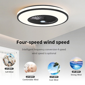 Vente en gros, prix bon marché, <span class=keywords><strong>ventilateur</strong></span> de plafond à Led de chambre à coucher avec lumière, 3 pièces - Product Image 4