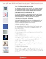 Papier à lettres à fibres de sécurité, impression personnalisée, chèque de troisième main, papier à chèque avec fibres UV invisibles et bande de sécurité