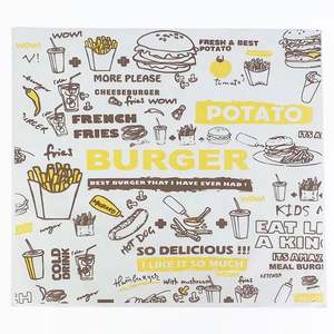 Emballage personnalisé pour hamburgers et sandwichs de restauration rapide, écologique et résistant à la graisse/huile, avec logo imprimé, qualité alimentaire pour l'utilisation avec du pain - Product Image 6