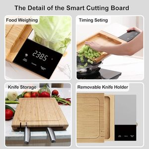 Planche à découper intelligente multifonctionnelle 8-en-1 avec balance numérique pour la préparation des repas – Vente en gros usine - Product Image 4