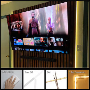 Bande lumineuse à diodes électroluminescentes COB, connexion USB, 5m 10m, flexible, à intensité variable, blanc chaud, blanc naturel, blanc froid - Product Image 4