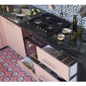 Meubles de <span class=keywords><strong>cuisine</strong></span> modulaires de style italien de luxe KEJIA, armoires de <span class=keywords><strong>cuisine</strong></span> modernes pour appartement, rénovation de villa - Product Image 3