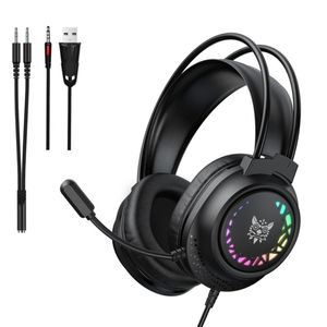 ONIKUMA X92 Gaming Headset <b>Wired</b> with <b>Microphone</b> Stereo LED Light USB and 3.5mm Plug Affordable Headset for Computer Laptop - Product Image 1