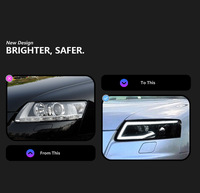 Ensemble de phares DLW pour Audi A6 C6 2005-2011, style Rolls, phares LED, projecteur, DRL, clignotants séquentiels