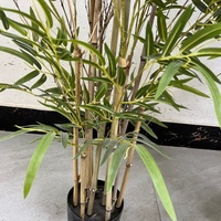 Bambous artificiels de qualité commerciale, résistants à l'eau, poteaux naturels, plantes au toucher réel, pour affichage en centre commercial