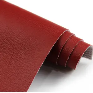 Smooth Surface Faux leather fire resistance Durable PVC Fabric Textiles Artificial Synthetic Leather For Furniture