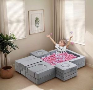 Sofá Modular de Tela para Bebés, Sofá Seccional Compresible, Sofá de Bloques de Espuma de Alta Densidad para Niños, Sofá Moderno de Tela - Product Image 6