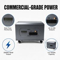 Station d'alimentation portable 4500W 8038Wh LiFePO4, générateur solaire domestique, onde sinusoïdale pure, charge rapide, UPS pour alimentation d'urgence