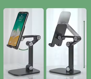Support de bureau pliable réglable <span class=keywords><strong>en</strong></span> hauteur pour téléphone portable et tablette, idéal pour le bureau ou la maison - Product Image 5