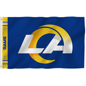 En Stock, Bandera de Equipo de Fútbol Americano 3x5 pies, Diseño Personalizado de Alta Calidad, Bandera de Los Angeles Rams 100% Poliéster, Bandera Deportiva de la <span class=keywords><strong>NFL</strong></span> - Product Image 1