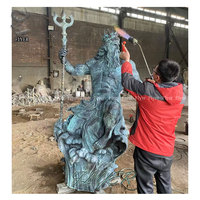 Prix de gros Statue de Poséidon en résine grandeur nature Statue Dieu de la mer en fibre de verre Sculpture Dieu Aquaman