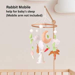 Decorazione per Cameretta a Tema Coniglietto, Mobile in Feltro per Culla, <span class=keywords><strong>Accessori</strong></span> per Neonati, Giocattolo Soffice a Forma di Pecora - Product Image 4