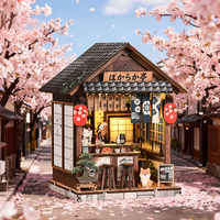 Rumah Miniatur Book Nook, Kit DIY Rumah Boneka dengan Puzzle Kecil untuk Pembuatan Model Kreatif dan Dekorasi Rumah
