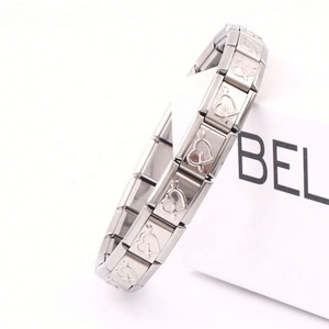 Bracelet de montre unisexe à maillons en acier inoxydable plaqué or 18 carats, géométrique, à modules détachables, personnalisable, vente en gros, offre spéciale - Product Image 3